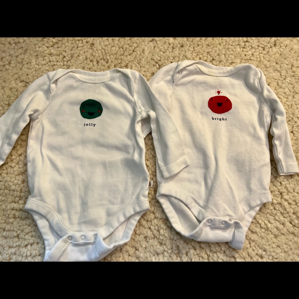 Gap Emoji Holiday Onesies